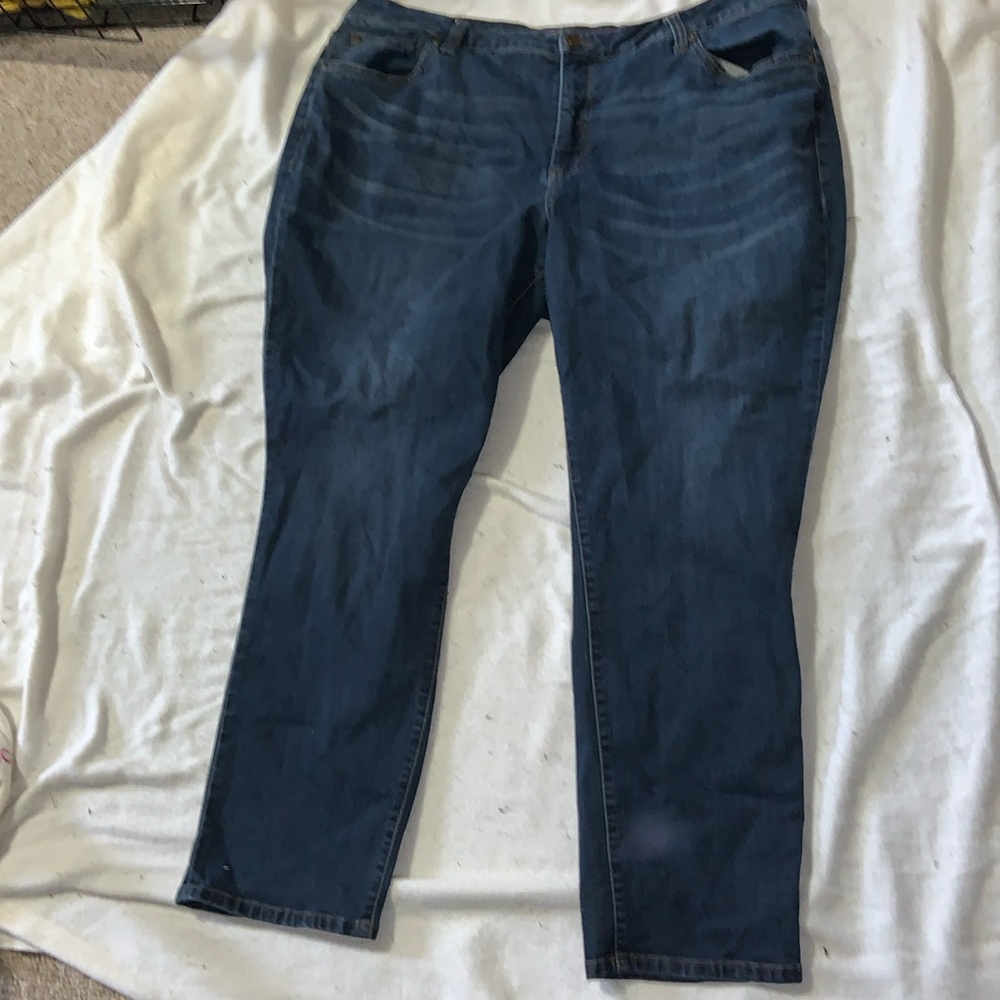 Kut from the Kloth Boyfriend Denim Jeans 20W Katy washed denim dark wash soft